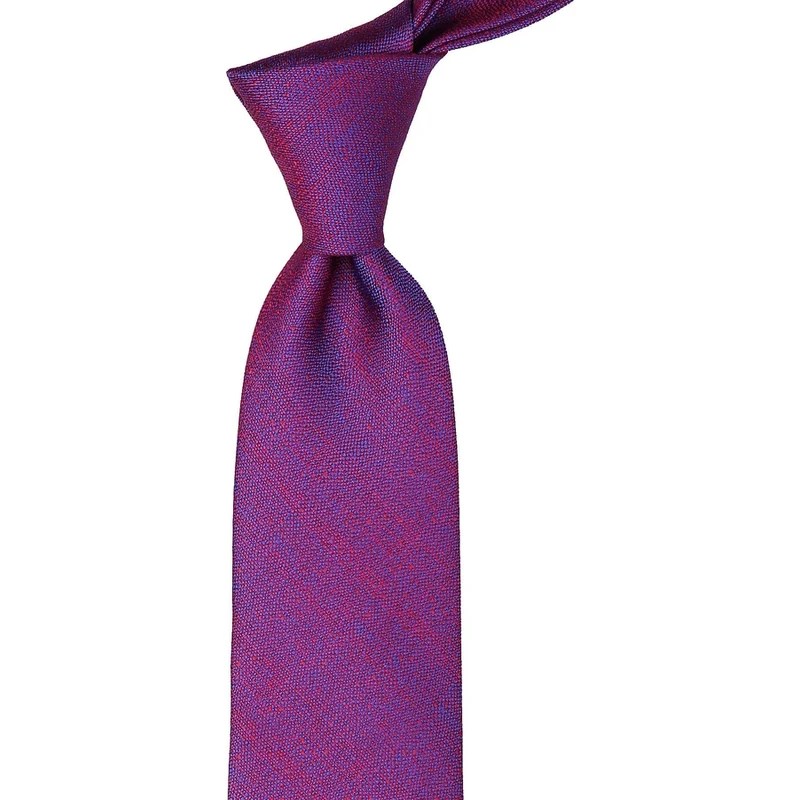 Kravatkolik Red - Blue Sand Pattern Handkerchief Classic Tie KK9849