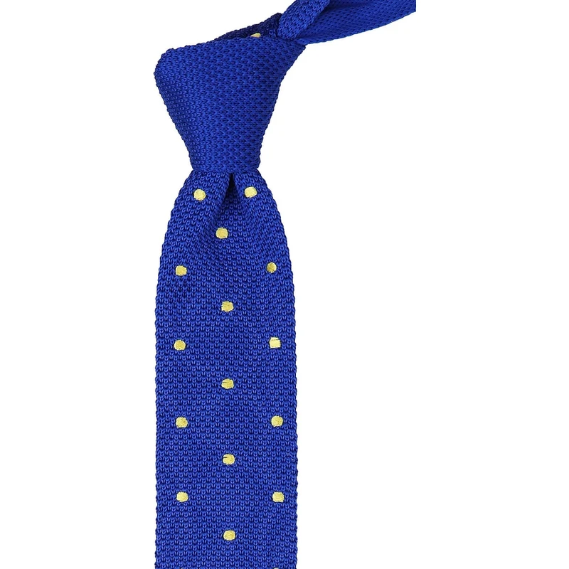 Kravatkolik Sax Blue Polka Dot Knit Tie 8135