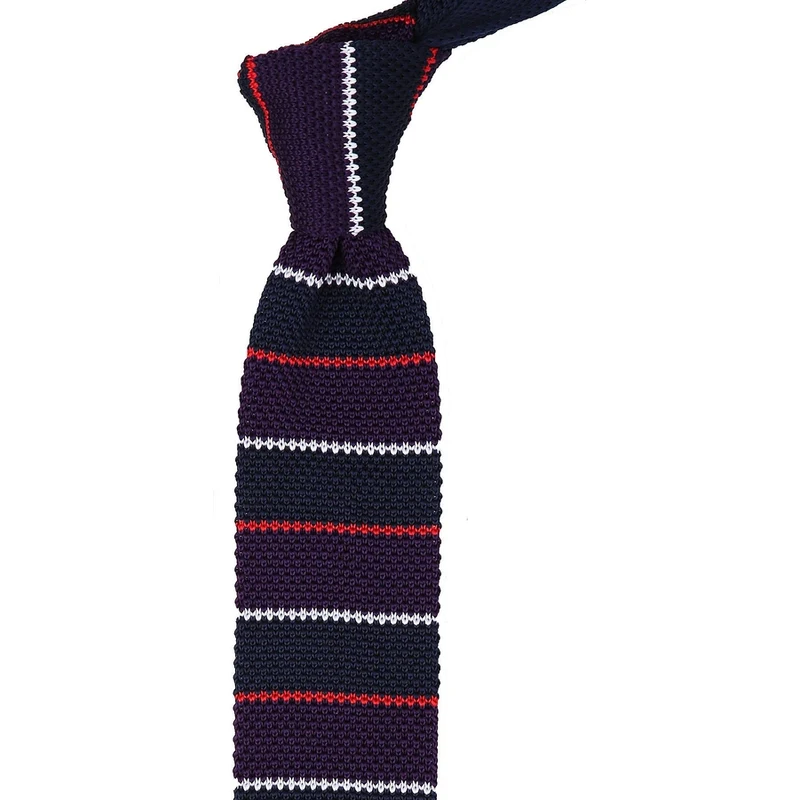 Kravatkolik Multi Color Striped Knit Tie 8211