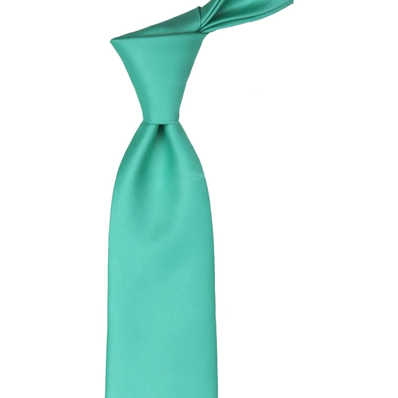 Kravatkolik Mint Green Handkerchief Plain Satin Tie 1607