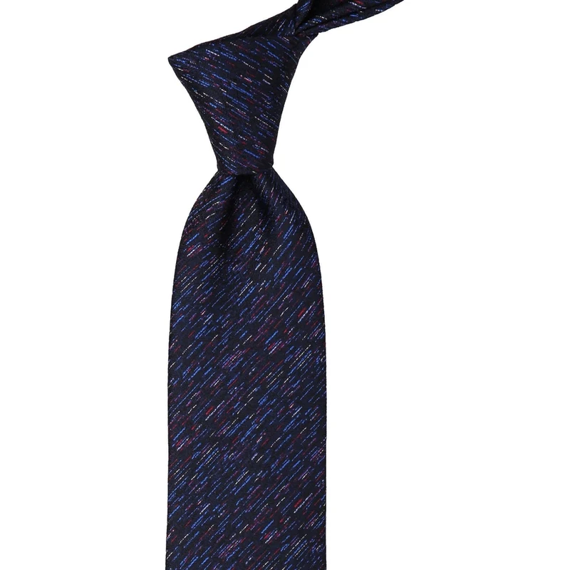Kravatkolik Navy Blue Sand Pattern Handkerchief Classic Tie KK10039