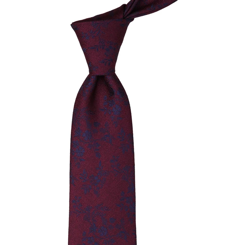 Kravatkolik Purple Floral Patterned Classic Tie KK10139