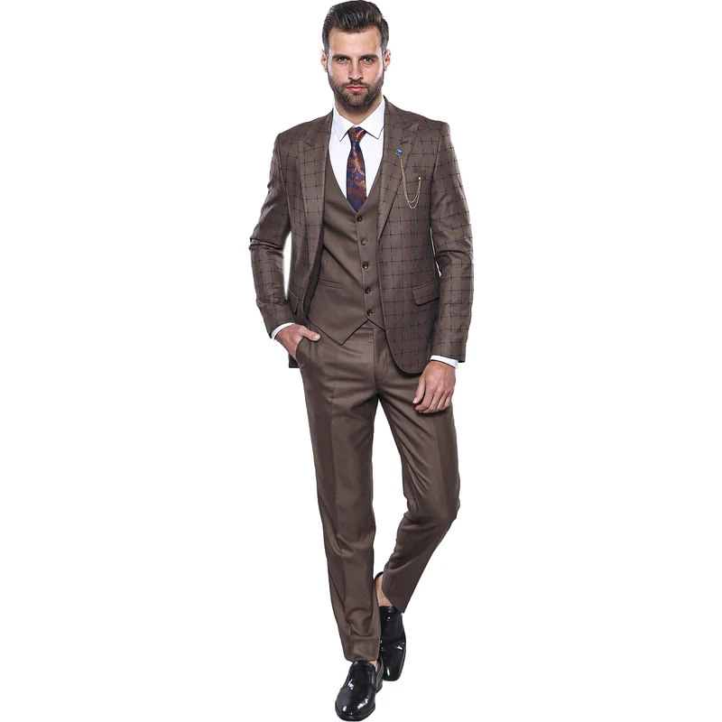 Brown Checked Suit | Wessi