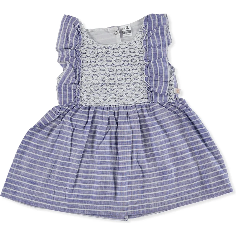 BabyZ Bebek Fırfırlı Elbise - İndigo