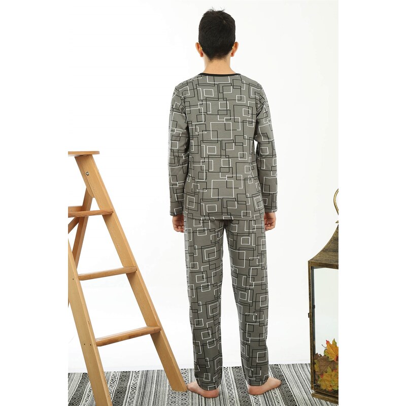 Akbeniz Çocuk Pamuk Uzun Kollu Pijama Takımı 4556