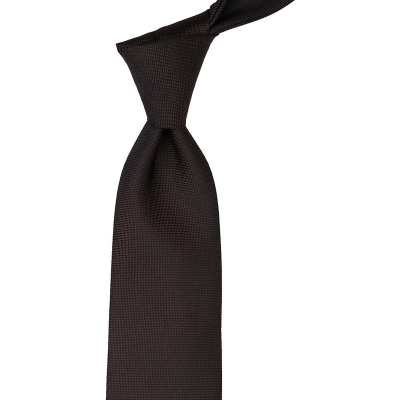 Kravatkolik Brown Dot Patterned Classic Tie KK10249