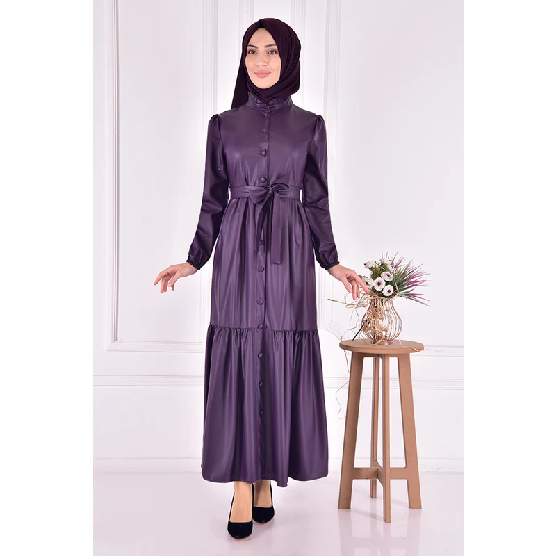 Leather Dress Purple AYD2388