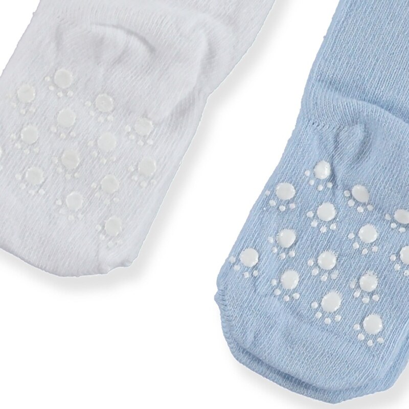 HelloBaby Bebek 2Li Kaydırmaz Çorap - Karışık Renkli