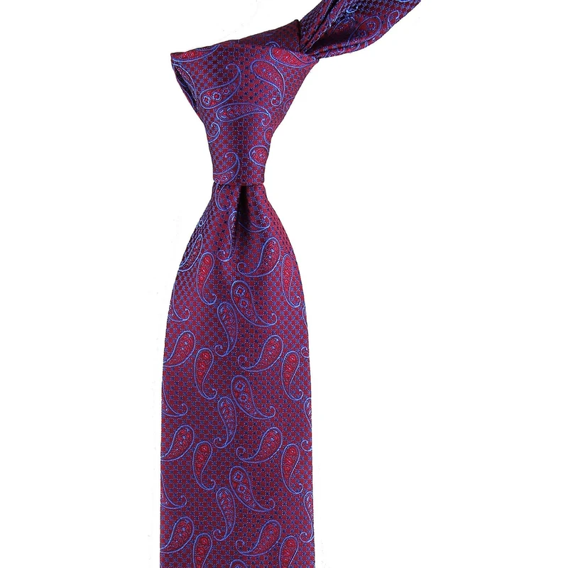 Kravatkolik Claret red Shawl Patterned Classic Tie KK10281