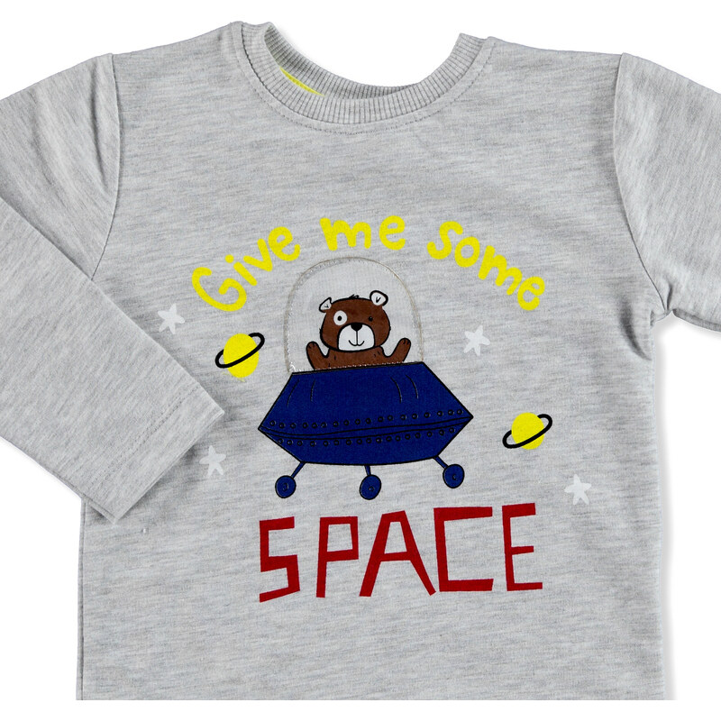 Tuffy Space Bebek Sweatshirt - Gri Melanj