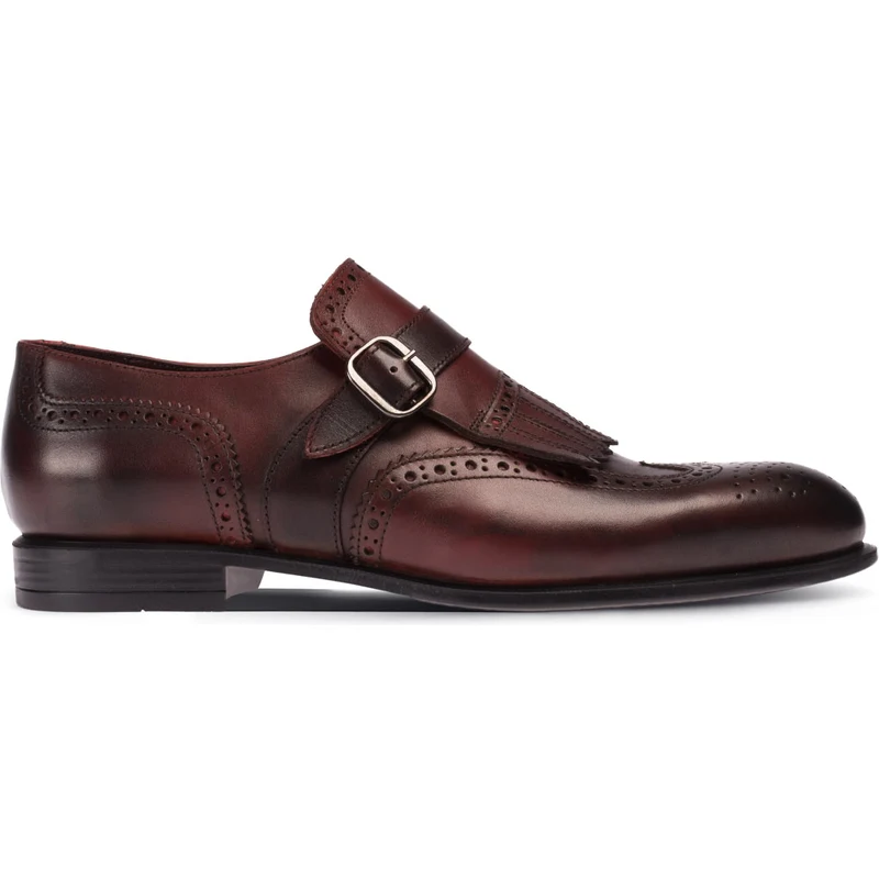 Deery Hakiki Deri Özel Üretim Bordo Klasik Erkek Ayakkabı 01680MBRDC01
