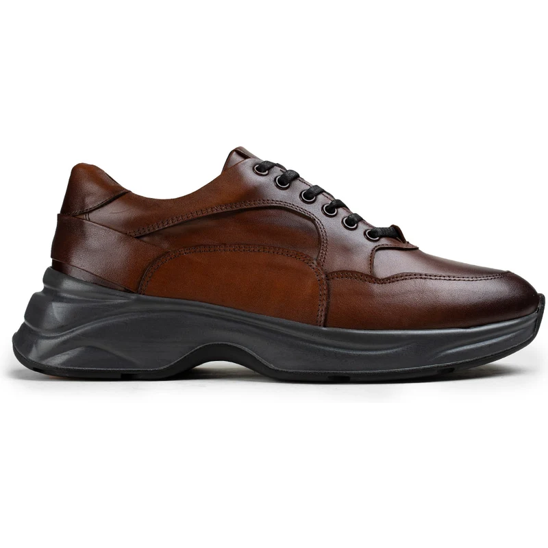Deery Hakiki Deri Taba Rengi Sneaker Erkek Ayakkabı 01817MTBAT01