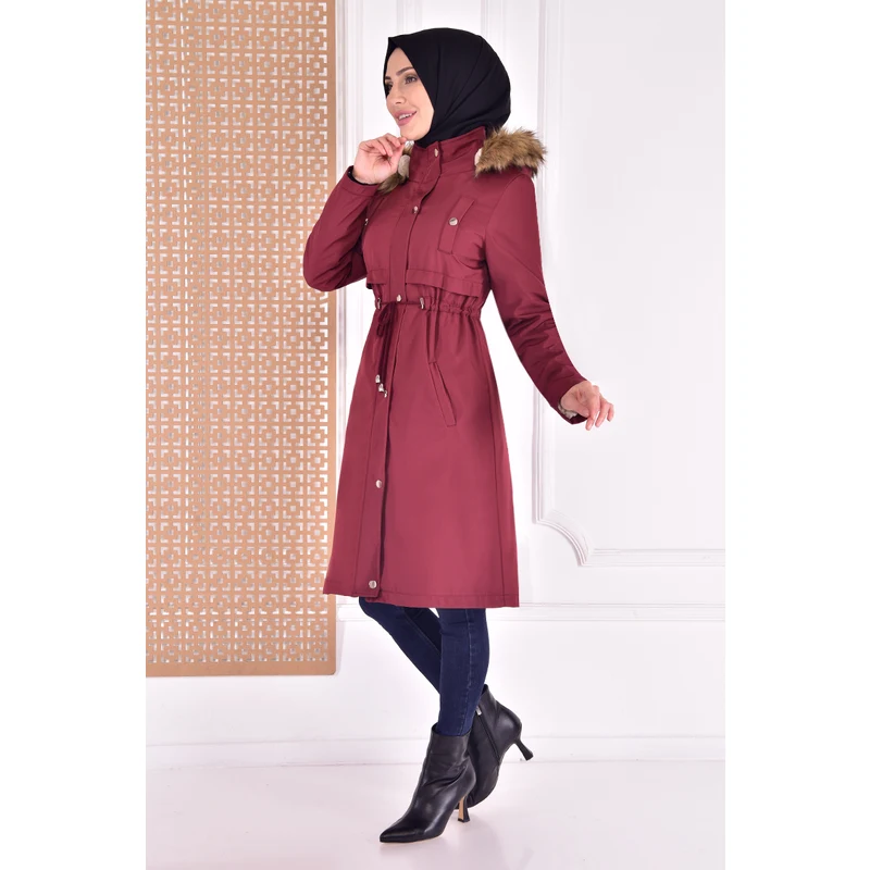 Hooded Topper Burgundy TKN3361