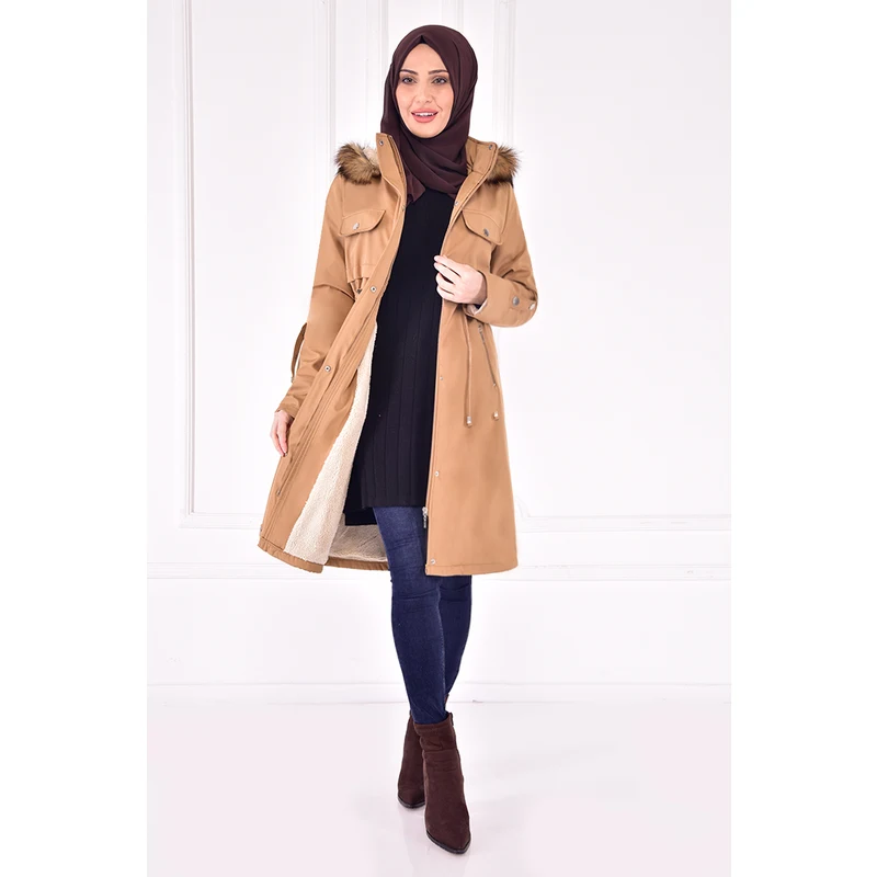 Hooded Topper Beige TKN33750