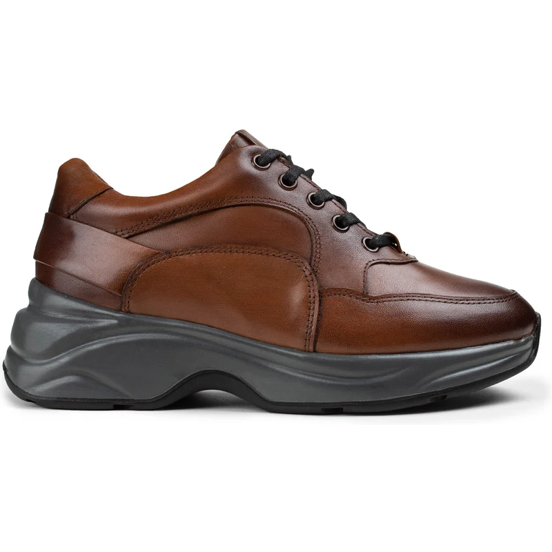 Deery Hakiki Deri Taba Rengi Sneaker Kadın Ayakkabı 01817ZTBAT01