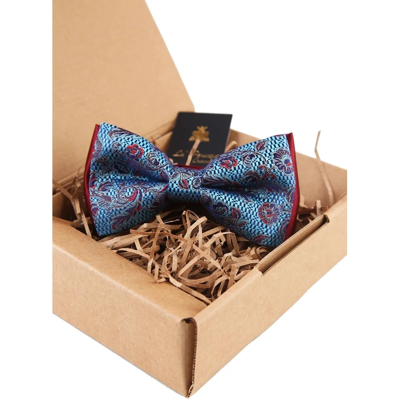 Kravatkolik Turquoise Shawl Design Bow Tie P1456 SN7950 Kravatkolik Turquoise Shawl Design Bow Tie P1456 SN7950