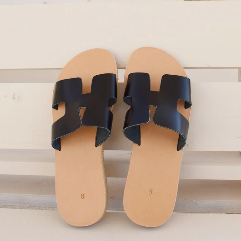 Grecian Sandals Ancient Greek Leather Slides - Multiple Colors Grecian Sandals Ancient Greek Leather Slides - Multiple Colors