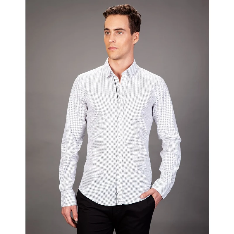 TUDORS SLIM FIT LONG SLV ZARIBOR GÖMLEK