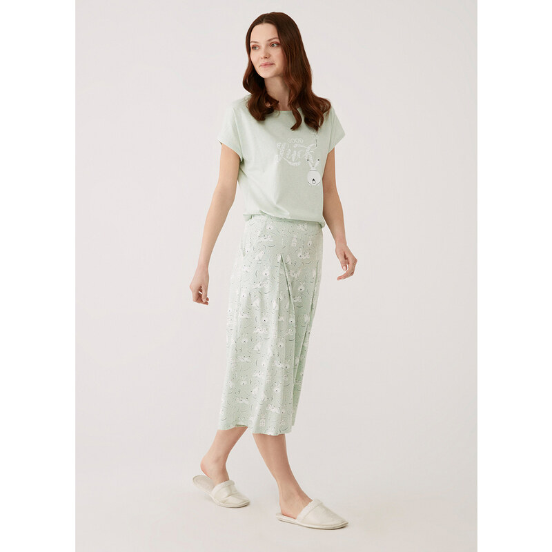 Dagi Kapri Pijama Takımı - Açık Yeşil