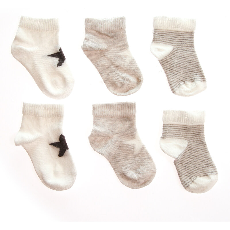 Aziz Bebe 3'lü Patik Çorap - Karışık Renkli