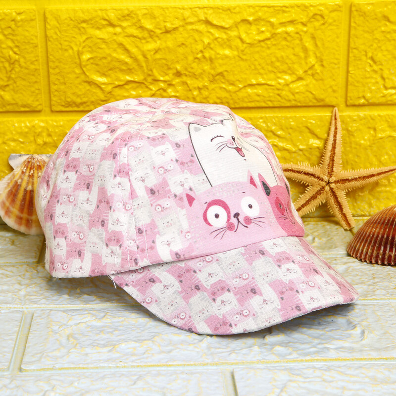 Seal Yaz Kız Şapka Kedicik - Pembe