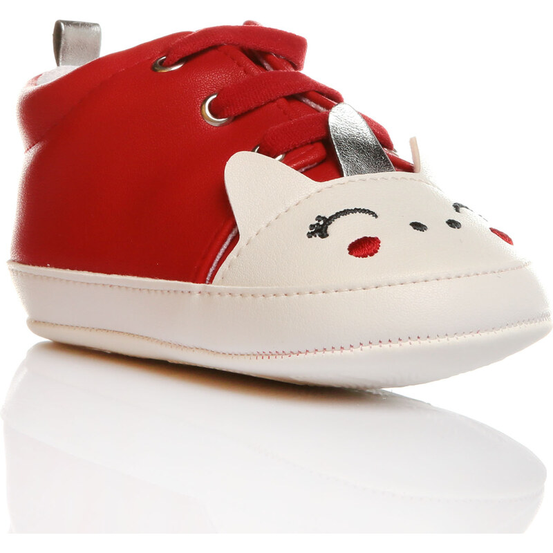 Funny Baby Kedi Patik - Kırmızı
