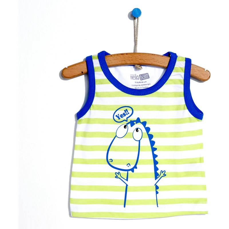 HelloBaby Basic Erkek Bebek Atlet Tshirt - Yeşil