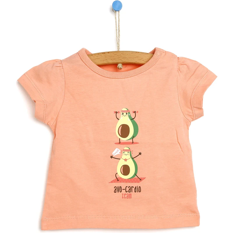 HelloBaby Basic Kız Bebek Tshirt - Somon