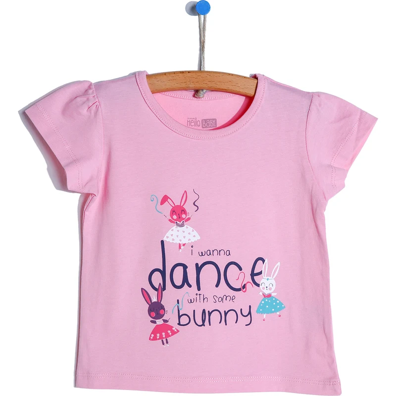 HelloBaby Basic Kız Bebek Tshirt - Pembe
