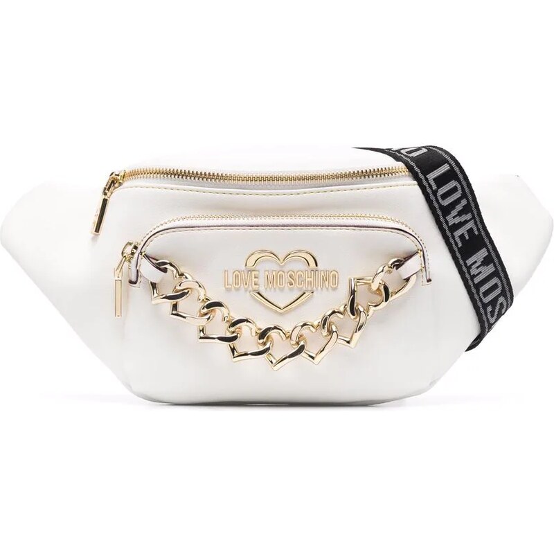 Love Moschino shops heart-chain trim belt bag