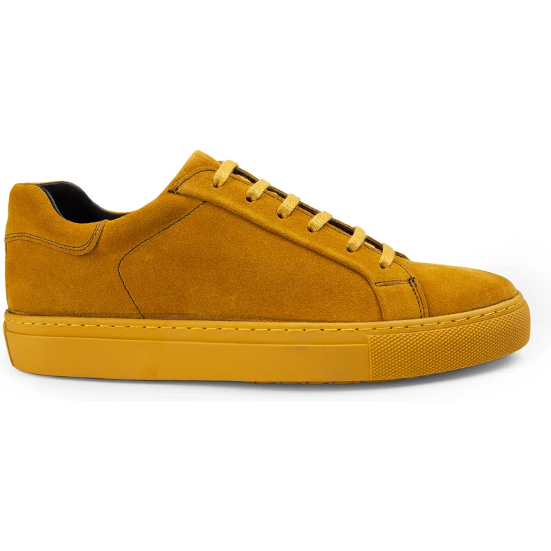 Deery Hakiki Süet Sarı Sneaker Erkek Ayakkabı 01829MSRIC01