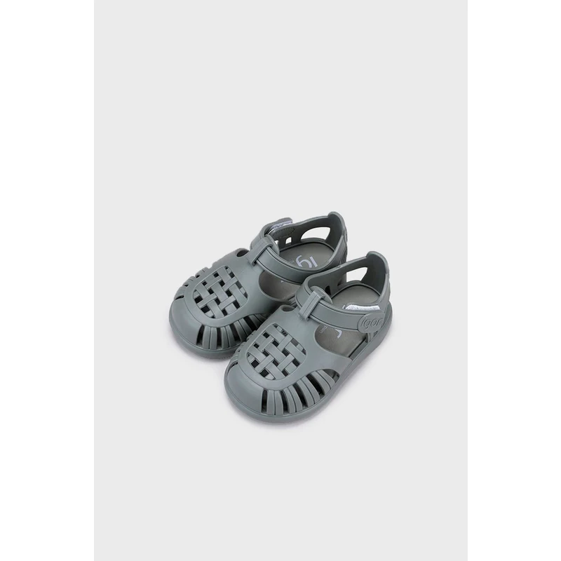 Igor Kaymayı Önleyen Flex Foam Cırtlı Unisex Çocuk Sandalet S10271 Koyu Yeşil ZN10522