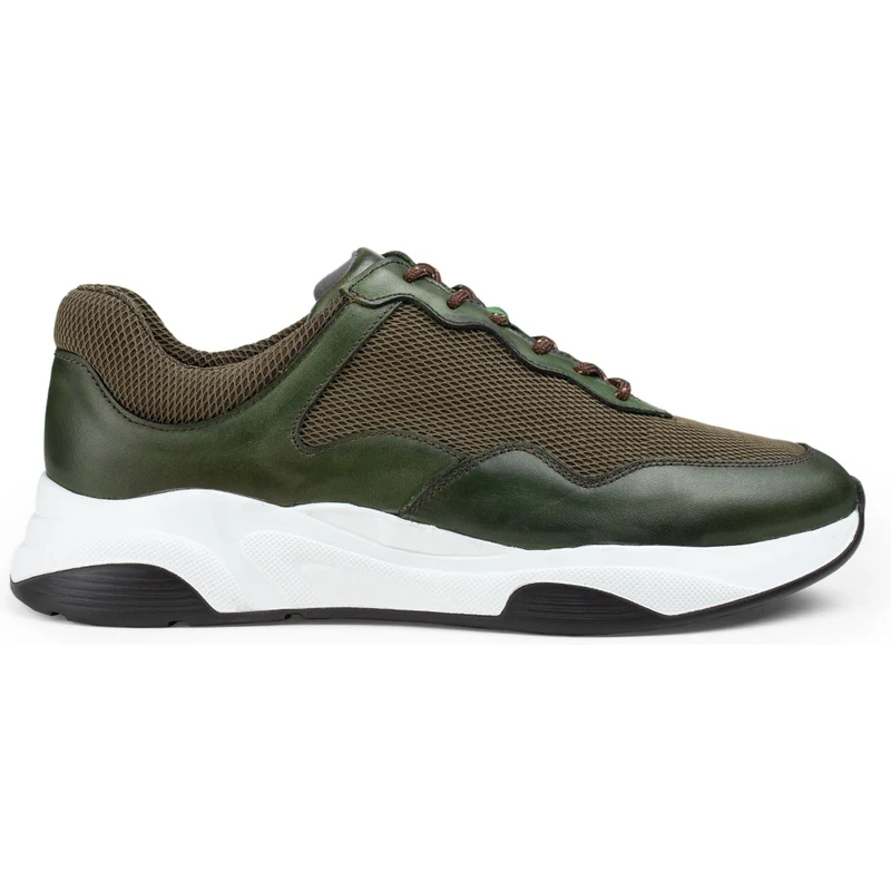 Deery Hakiki Süet Yeşil Sneaker Erkek Ayakkabı 01725MYSLE02