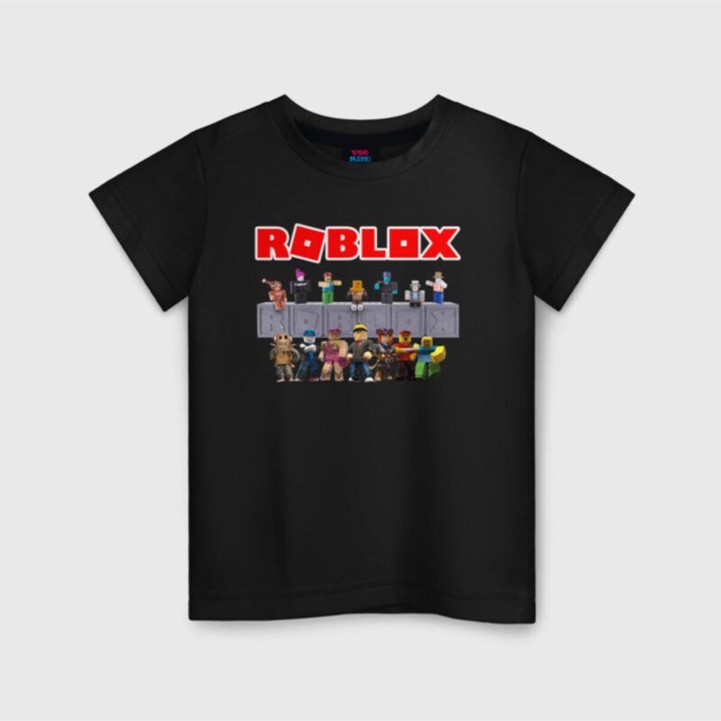 Roblox Logolu Siyah Tişört