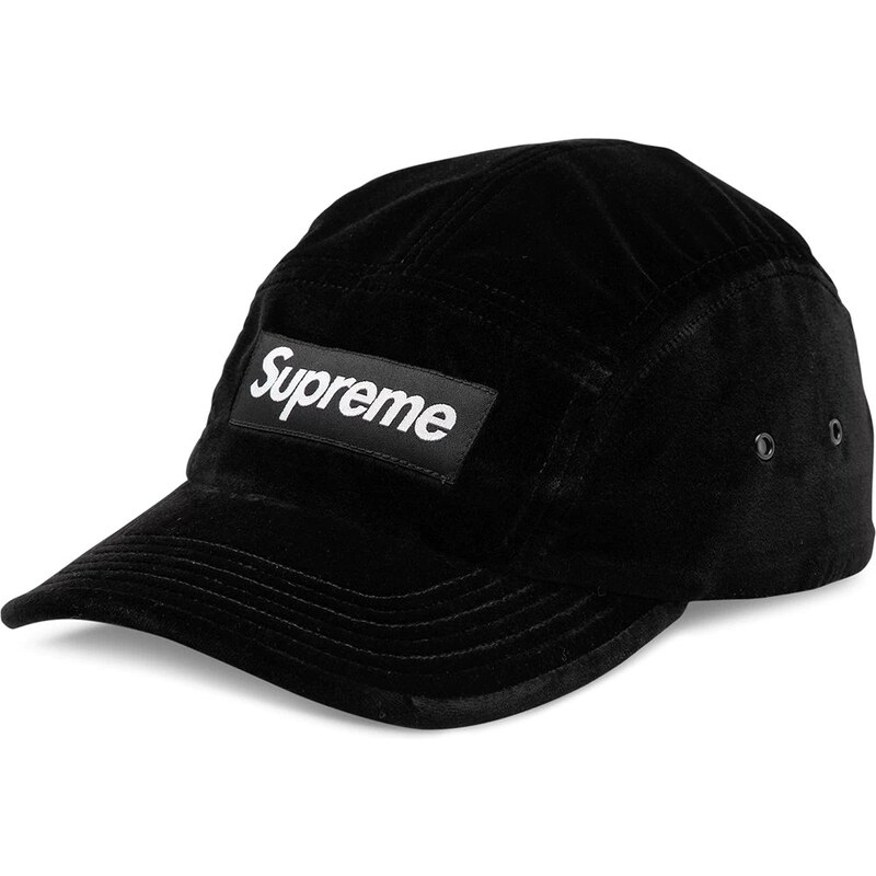 Supreme velvet camp cap Black Glami