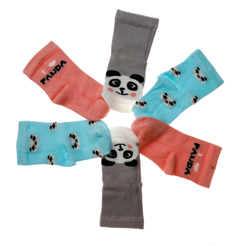 Step Panda 3lü Soket Çorap - Karışık Renkli