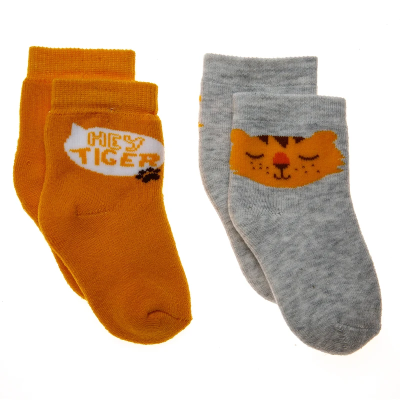Step Kedi 2li Havlu Çorap - Karışık Renkli