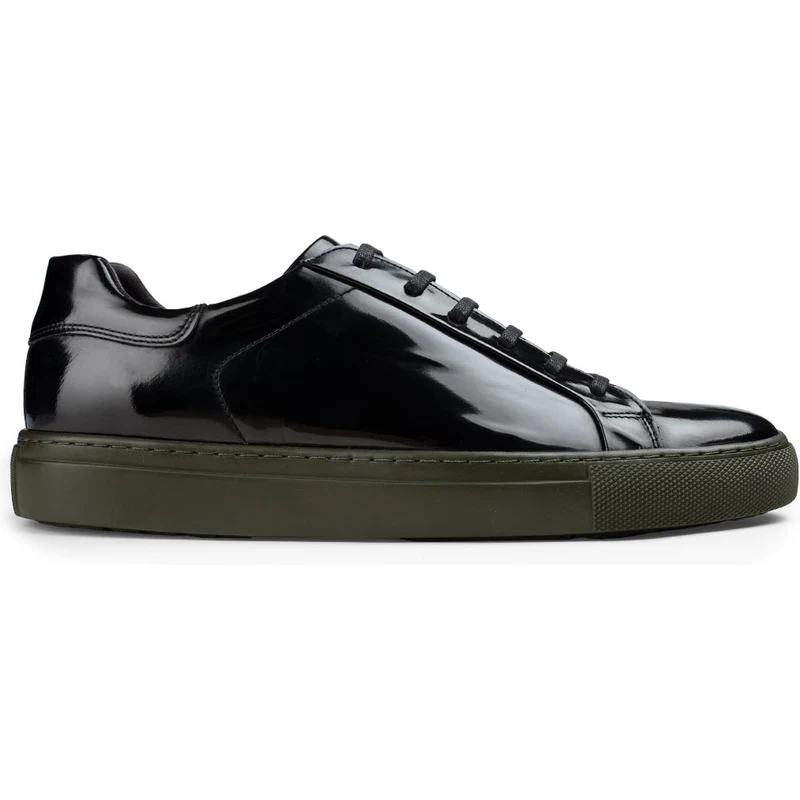 Deery Hakiki Deri Siyah Sneaker Erkek Ayakkabı 01829MSYHC05
