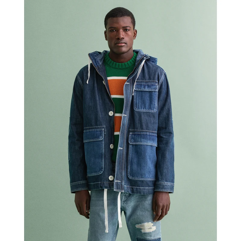 GANT Erkek Mavi Regular Fit Denim Ceket GANT Erkek Mavi Regular Fit Denim Ceket