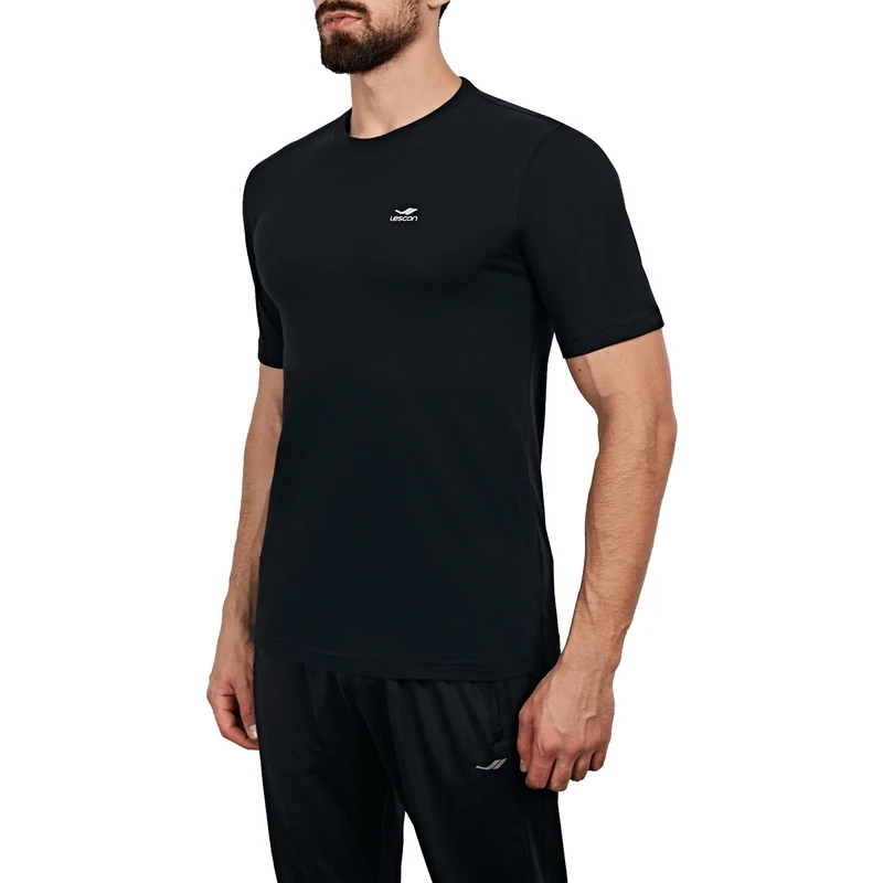 LESCON 18S-1202 Siyah Erkek T-Shirt