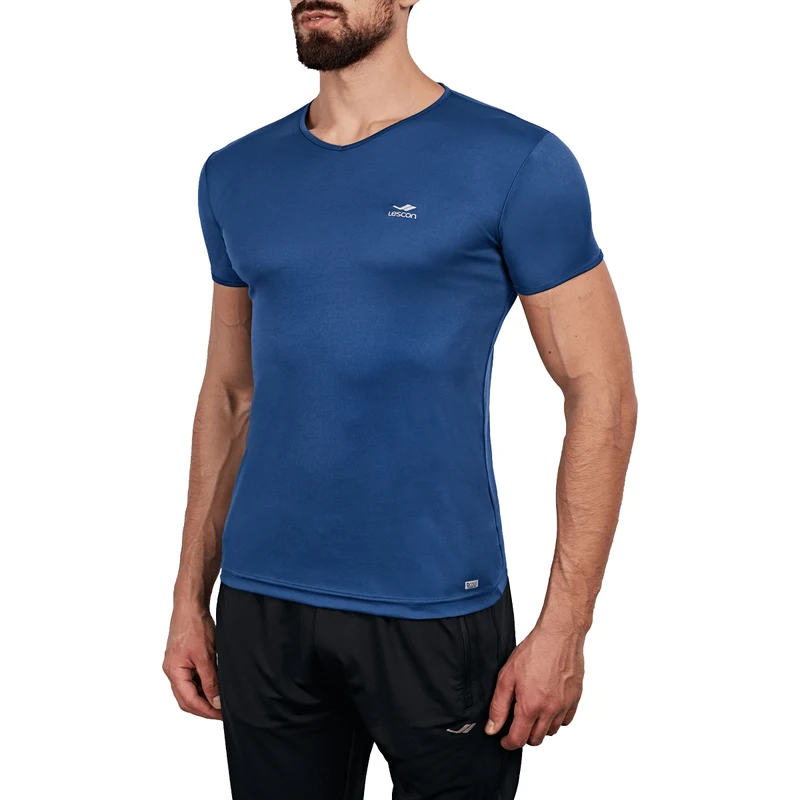 LESCON 18S-1221 İndigo Erkek T-Shirt LESCON 18S-1221 İndigo Erkek T-Shirt