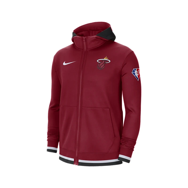 Nike NBA Full-Zip Miami Heat Nike Showtime Full-Zip Hoodie Red