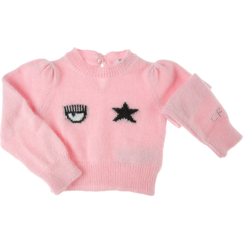 Chiara Ferragni Baby Sweaters for Girls, Pembe, Poliamid, 2024, 18M 3Y 6M 9M