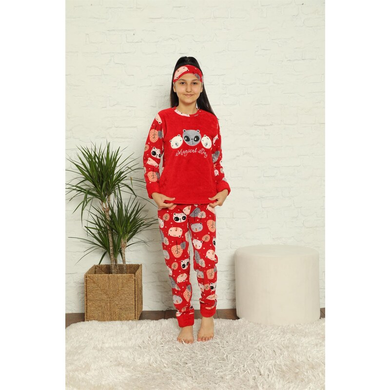 Akbeniz WelSoft Polar Kız Çocuk Pijama Takımı 4576