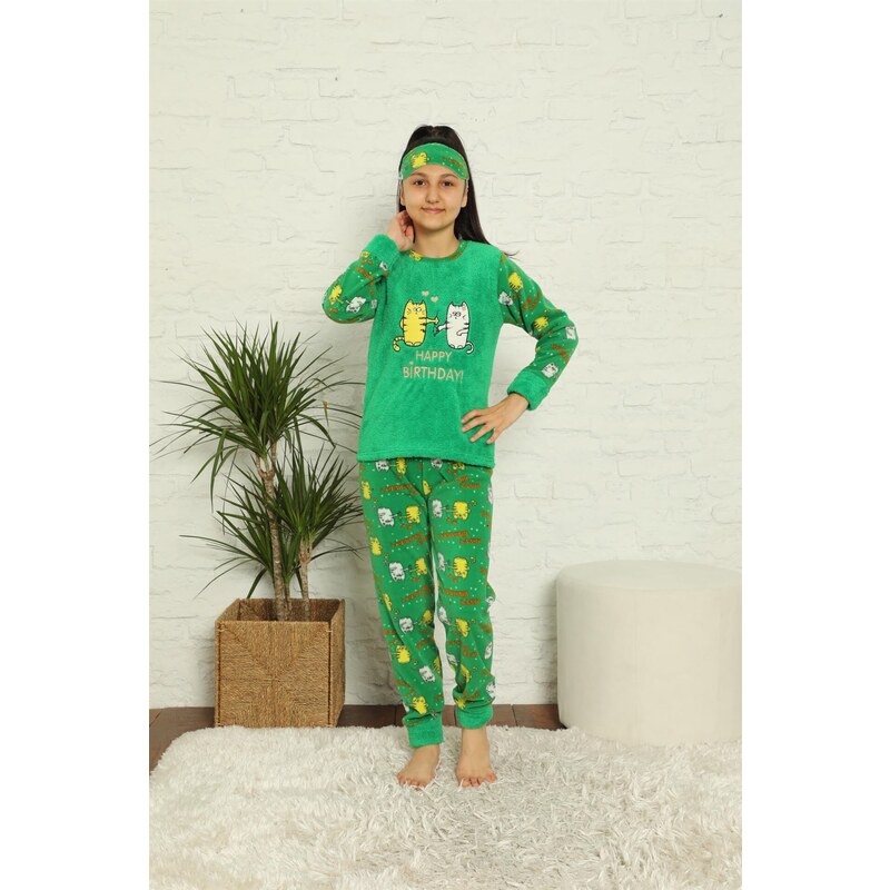 Akbeniz WelSoft Polar Kız Çocuk Pijama Takımı 4580
