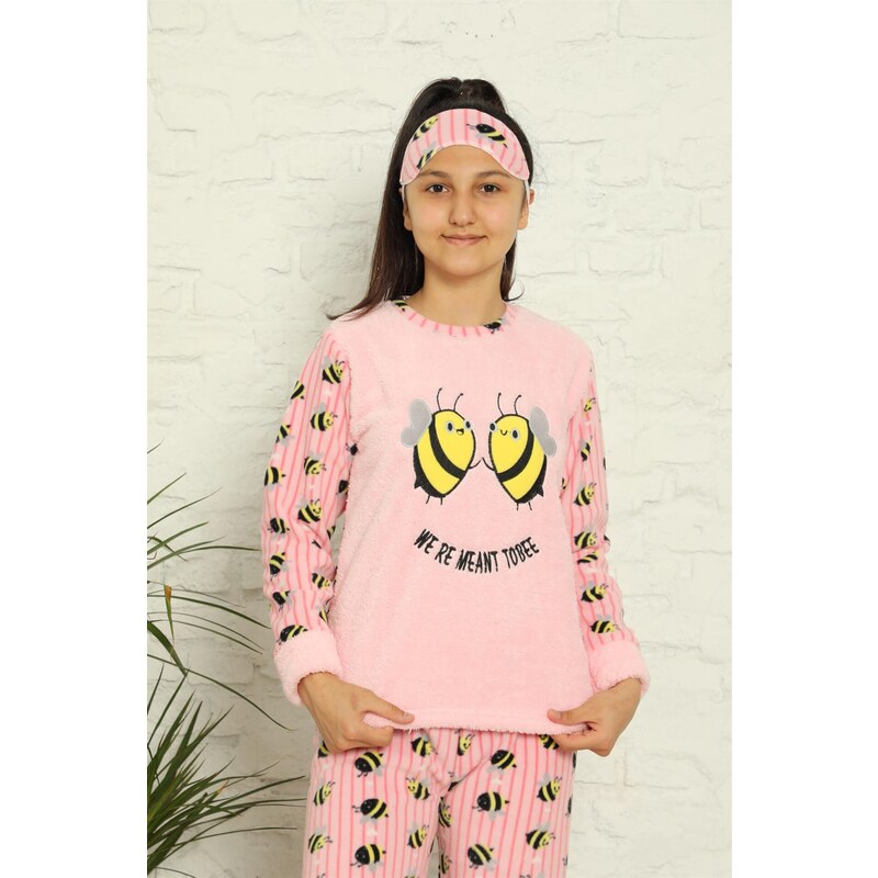 Akbeniz WelSoft Polar Kız Çocuk Pijama Takımı 4581