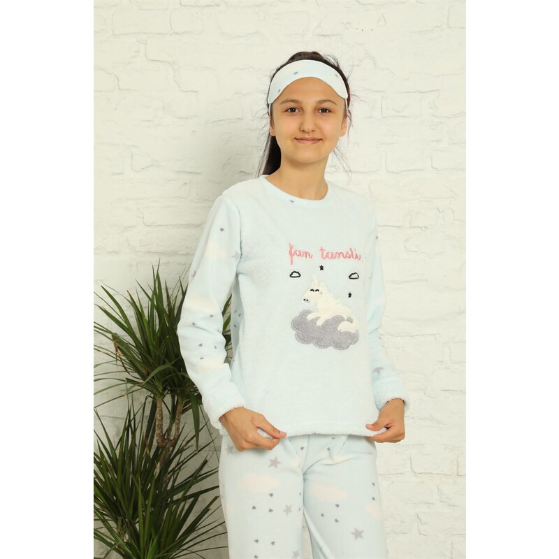 Akbeniz WelSoft Polar Kız Çocuk Pijama Takımı 4584