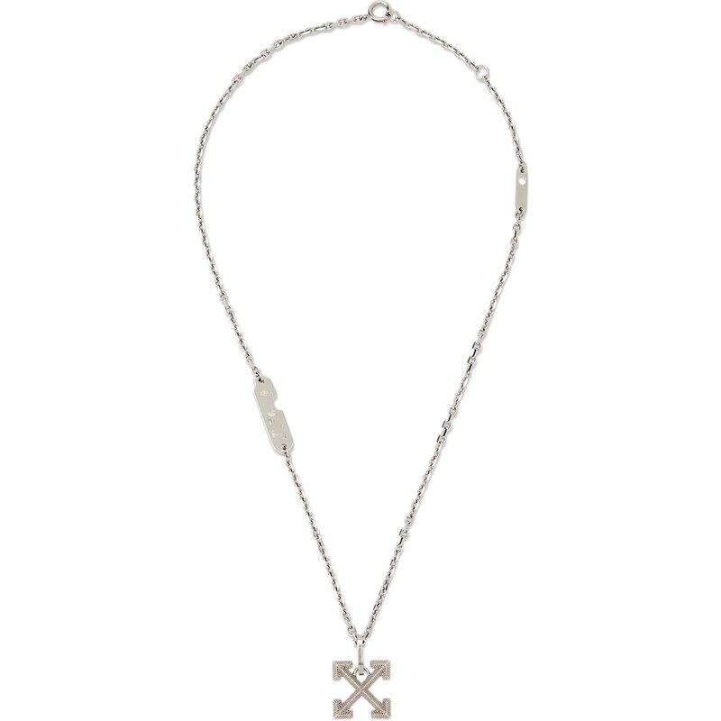 Off White CO Virgil Abloh Arrow chained necklace, SILVER