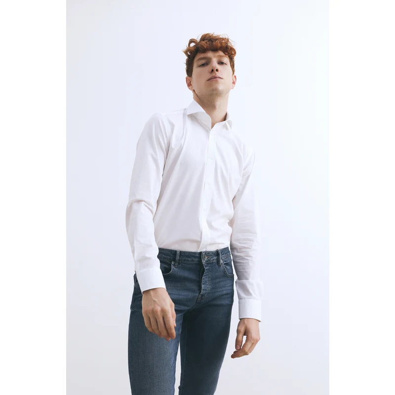 W COLLECTION Beyaz Klasik Gömlek W COLLECTION Beyaz Klasik Gömlek