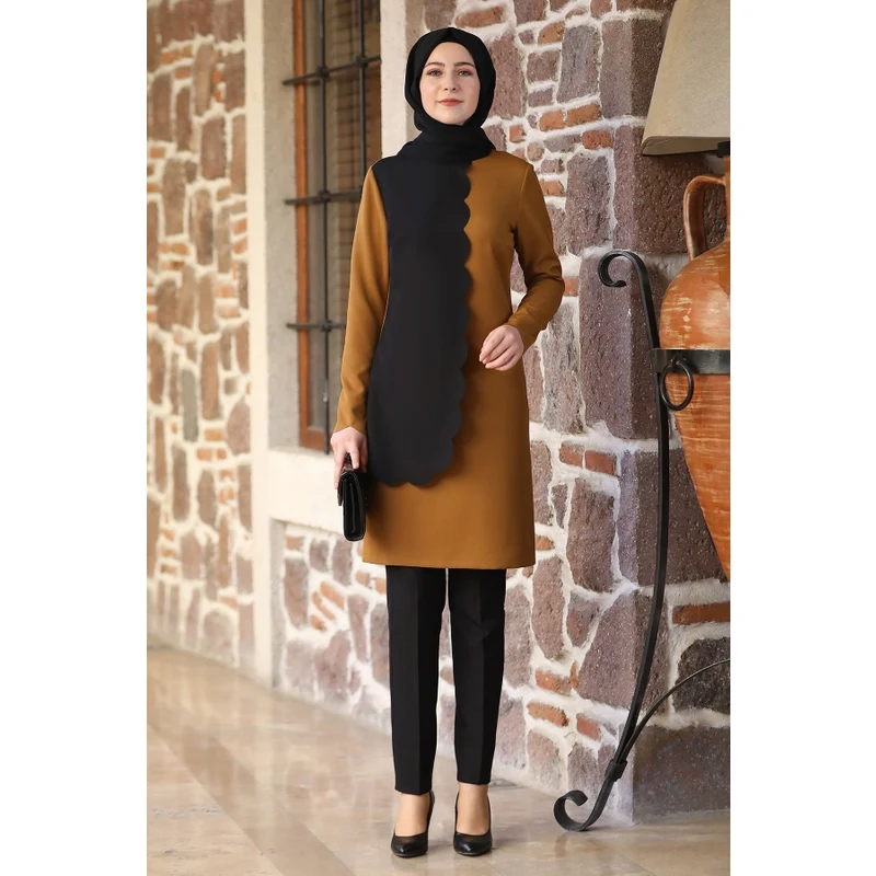 Elben Moda Taba Meyra İkili Takım -elm16534 Elben Moda Taba Meyra İkili Takım -elm16534